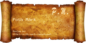 Poth Márk névjegykártya
